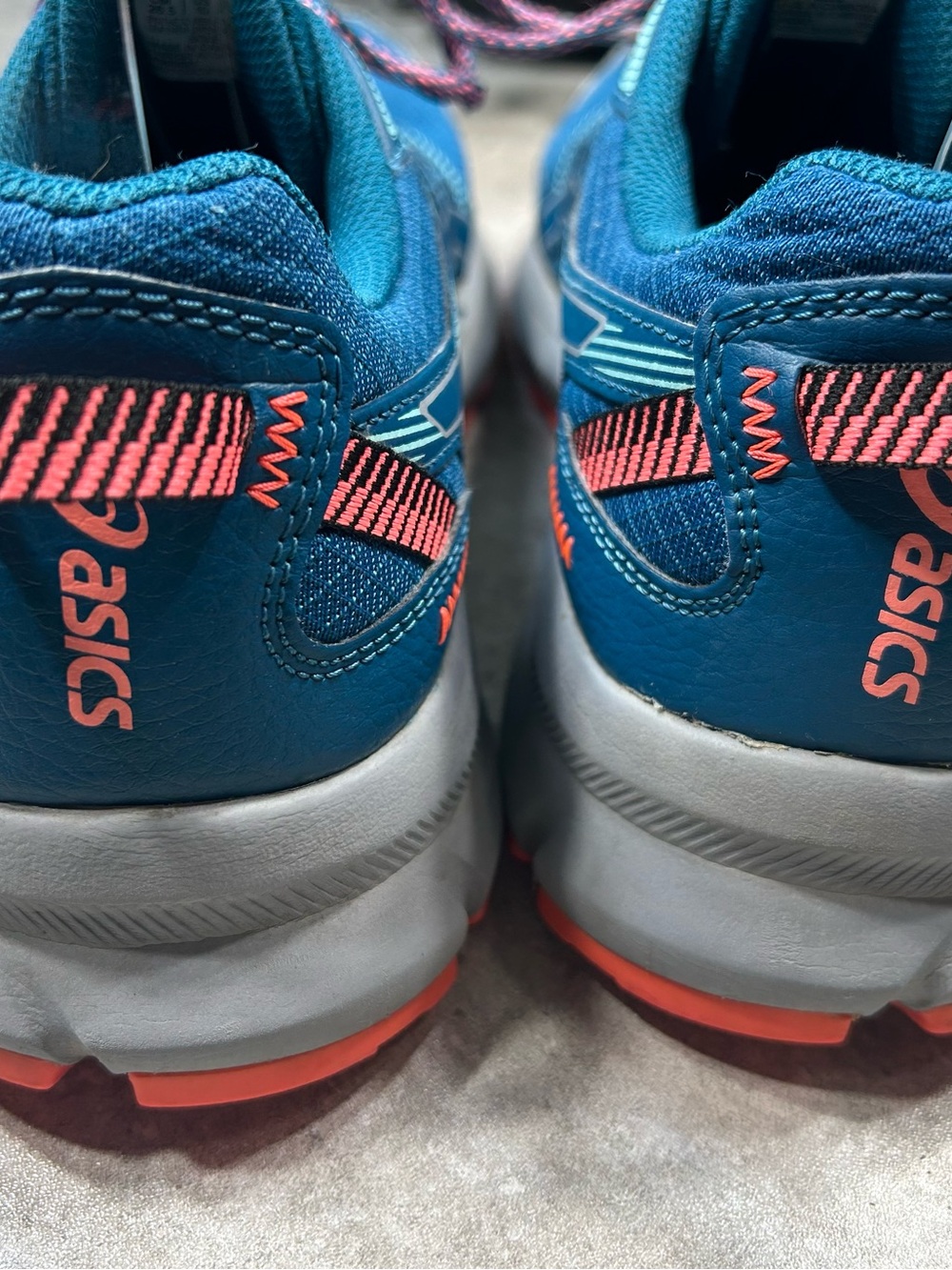 ASICS Trail Scout 2 Women's Size 10 Teal Blue Running Shoes with Coral Accents - Picture 6 of 14